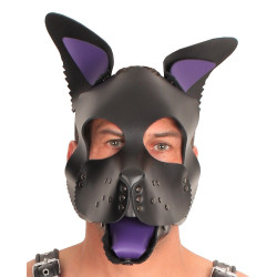 The Red PUPPY SET OREILLES ET LANGUE EN CUIR VIOLET